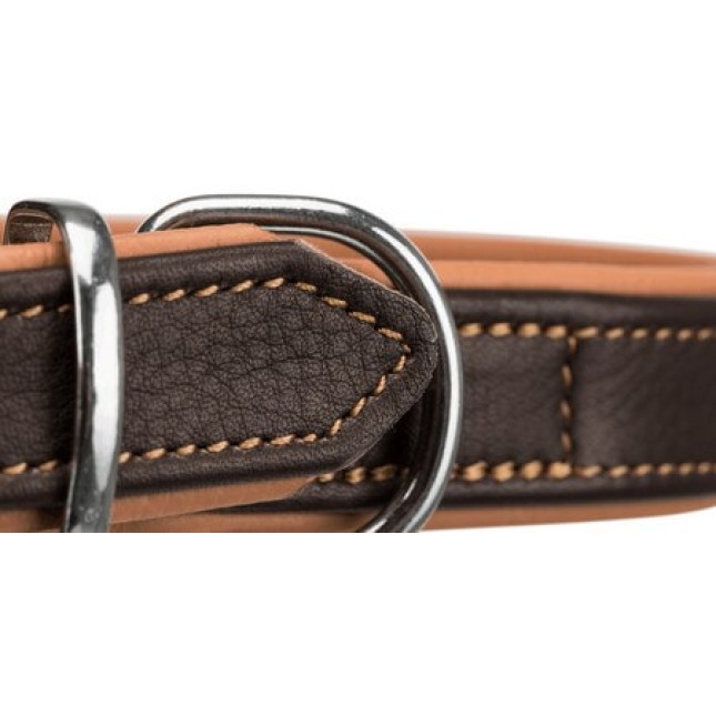 Trixie περιλαίμιο active comfort καφέ/ανοιχτό καφέ, με διπλή πτυχωτή δερμάτινη επένδυση Trixie περιλαίμιο active comfort καφέ/ανοιχτό καφέ, με διπλή πτυχωτή δερμάτινη επένδυση
