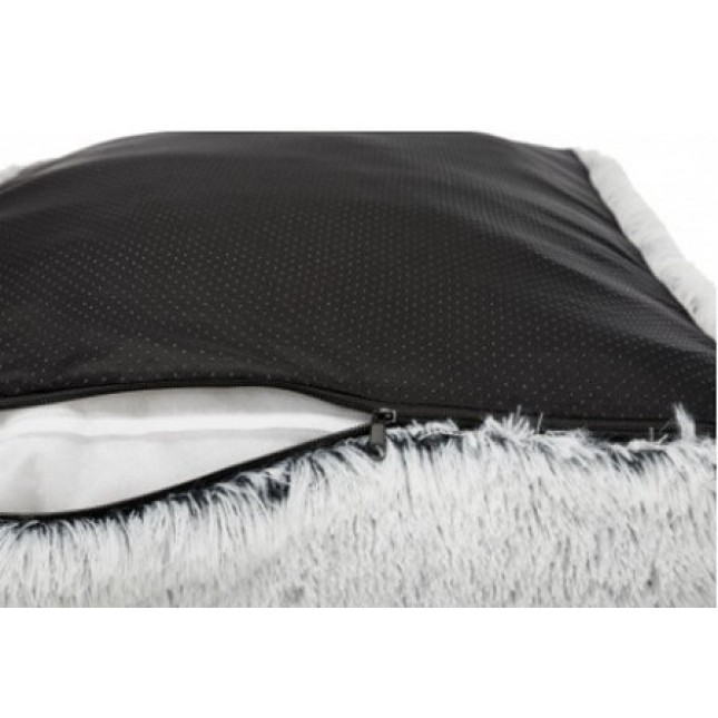 Τrixie μαξιλάρι Harvey με βελούδινη κάλυψη άσπρο/μαύρο