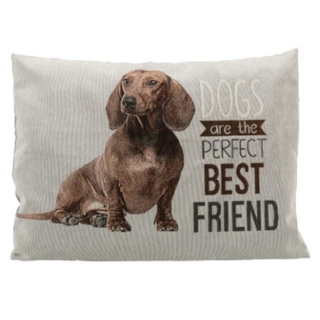 Trixie μαξιλάρι Chipo Dachshund κατασκευασμένο από ύφασμα ζακάρ και σουέντ 60x48cm γκρι Trixie μαξιλάρι Chipo Dachshund κατασκευασμένο από ύφασμα ζακάρ και σουέντ 60x48cm γκρι