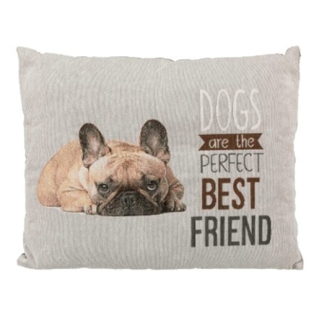 Trixie μαξιλάρι Chipo French Bulldog κατασκευασμένο από ύφασμα ζακάρ και σουέντ 60x48cm γκρι Trixie μαξιλάρι Chipo French Bulldog κατασκευασμένο από ύφασμα ζακάρ και σουέντ 60x48cm γκρι