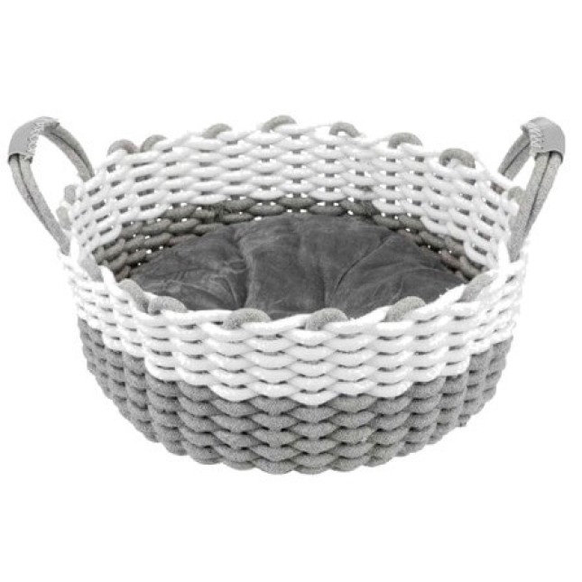 Trixie καλάθι Nabou πλεκτό γκρι/άσπρο 55cm Trixie καλάθι Nabou πλεκτό γκρι/άσπρο 55cm