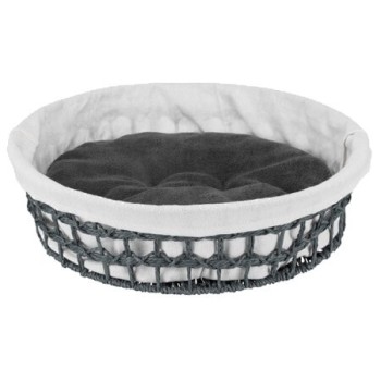 Τrixie καλάθα Feira από χάρτινο νήμα 45cm με βαμβακερό κάλυμμα σκούρο γκρι Τrixie καλάθα Feira από χάρτινο νήμα 45cm με βαμβακερό κάλυμμα σκούρο γκρι