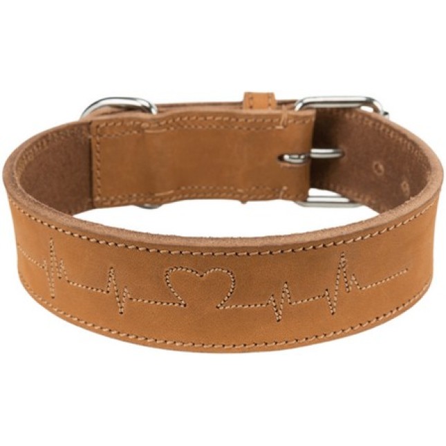 Trixie περιλαίμιο rustic heartbeat με παχύ δέρμα καφέ,ανθεκτικό και αδιάβροχο Trixie περιλαίμιο rustic heartbeat με παχύ δέρμα καφέ,ανθεκτικό και αδιάβροχο