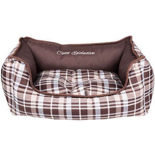 Cazo scotland line μαλακό κρεβάτι καφέ 75x60cm Cazo scotland line μαλακό κρεβάτι καφέ 75x60cm