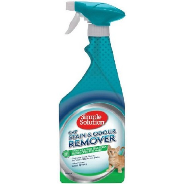 Simple Solution spray καθαρισμού λεκέδων και οσμών γάτας από υφασμάτινες επιφάνειες 750ml