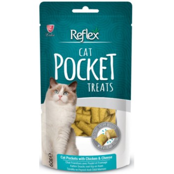 Lider Reflex Λιχουδιές για ενήλικες γάτες με κοτόπουλο και τυρί 60gr