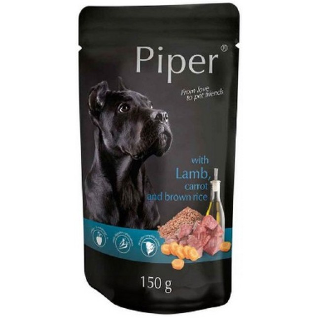 Dolina Piper φακελάκι Adult αρνί & καρότο & καστανό ρύζι 150gr Dolina Piper φακελάκι Adult αρνί & καρότο & καστανό ρύζι 150gr