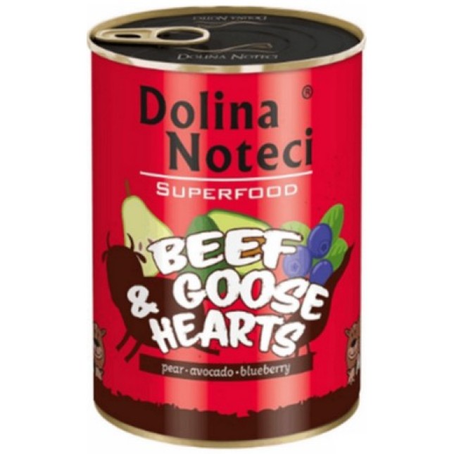 Dolina Noteci super food βοδινό και καρδίες χήνας 400gr Dolina Noteci super food βοδινό και καρδίες χήνας 400gr