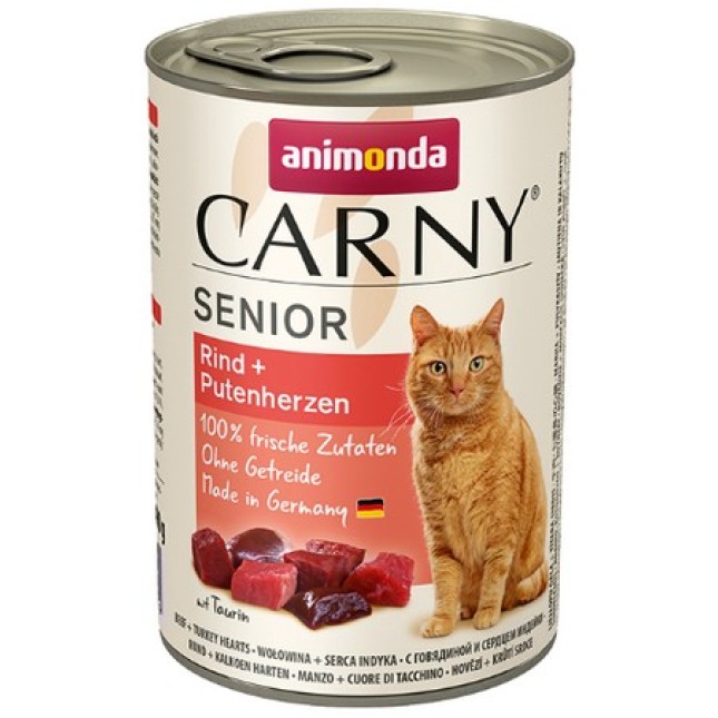 Animonda Carny Senior κονσέρβα με Βοδινό & Καρδιά Γαλοπούλας των 200gr και 400gr Animonda Carny Senior κονσέρβα με Βοδινό & Καρδιά Γαλοπούλας των 200gr και 400gr