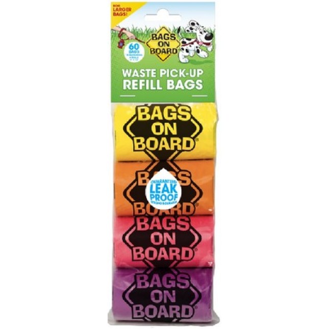 Bags on board σακουλάκια περιττωμάτων 4ρολά x 15τμχ Bags on board σακουλάκια περιττωμάτων 4ρολά x 15τμχ