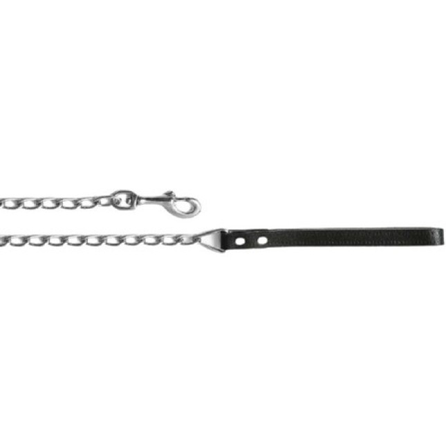 Αλυσίδα χρωμίου με δερμάτινη χειρολαβή 120cm x 3.5mm Αλυσίδα χρωμίου με δερμάτινη χειρολαβή 120cm x 3.5mm