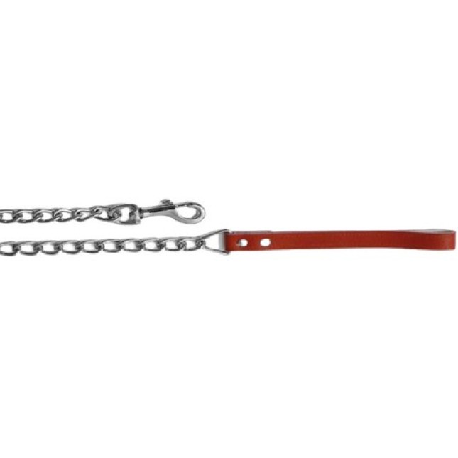 Αλυσίδα χρωμίου με δερμάτινη χειρολαβή 120cm x 4.0mm Αλυσίδα χρωμίου με δερμάτινη χειρολαβή 120cm x 4.0mm