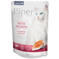 Dolina Piper Adult Πλήρης τροφή για ενήλικες γάτες όλων των φυλών με σολομό σε φακελάκι