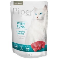 Dolina Piper Adult Πλήρης τροφή για ενήλικες στειρωμένες γάτες όλων των φυλών με τόνο σε φακελάκι