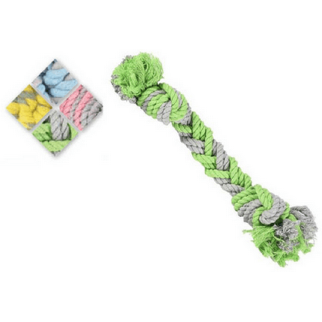 Happypet παιχνίδι απο σχοινί με 2 κόμπους little rascals braided small Happypet παιχνίδι απο σχοινί με 2 κόμπους little rascals braided small