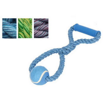 Happypet παιχνίδι nuts for knots μπαλάκι του τέννις δεμένο με σχοινί Happypet παιχνίδι nuts for knots μπαλάκι του τέννις δεμένο με σχοινί