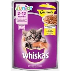 Whiskas Casserole Junior πλήρες  γεύμα για γατάκια 2-12 μηνών,έγκυες ή θηλάζουσες γάτες
