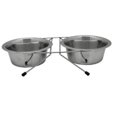 Happypet double dinner σταθμός τροφοδοσίας φαγητού 21.5cm/8.5'' 1400ml Happypet double dinner σταθμός τροφοδοσίας φαγητού 21.5cm/8.5'' 1400ml