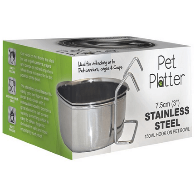Happypet hook on pet δοχείο φαγητού 300ml Happypet hook on pet δοχείο φαγητού 300ml