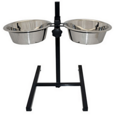 Happypet adjustable double diner διπλά πιάτα φαγητού 21.5cm/8.5''