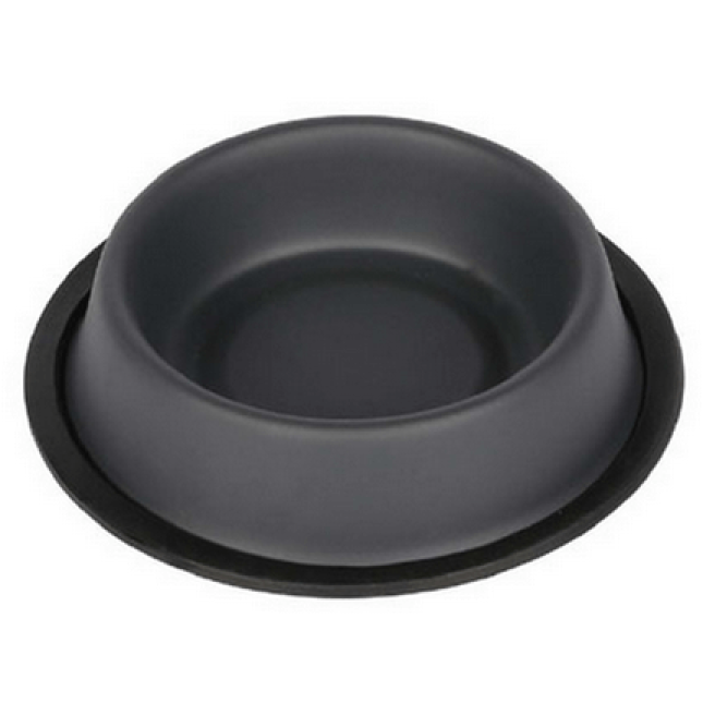 Happypet coated non slip bowl πιατάκι φαγητού γκρι χρώμα 17cm/6.75 Happypet coated non slip bowl πιατάκι φαγητού γκρι χρώμα 17cm/6.75