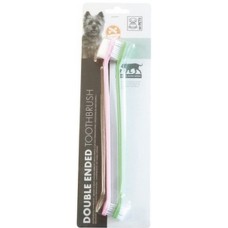 M-pets Σετ 2 οδοντόβουρτσες για καθαρισμό δοντιών & μασάζ ούλων 2x22cm
