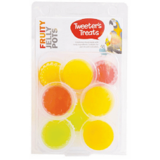 Happypet tweeter's treats jelly pots fruity flavours 8 τμχ,ζελεδάκια διάφορες γεύσεις για ωδικά
