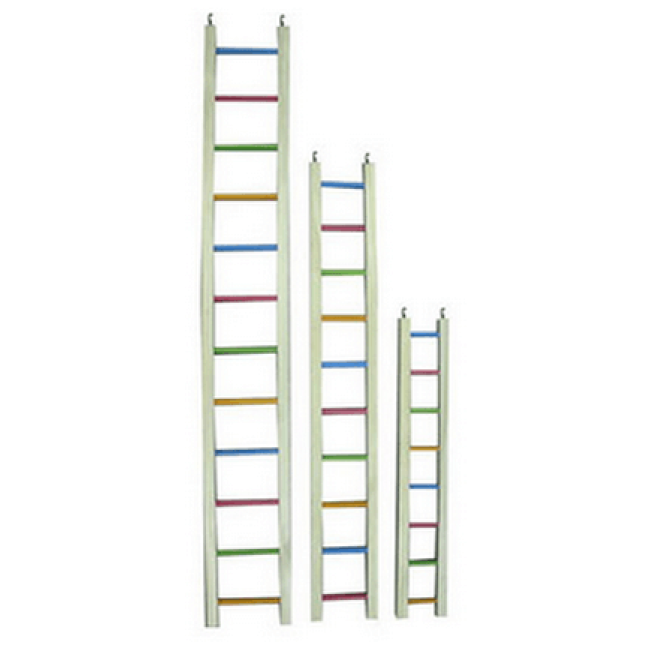 Happypet wooden ladder multi coloured χρωματιστή σκάλα παιχνίδι για ωδικά