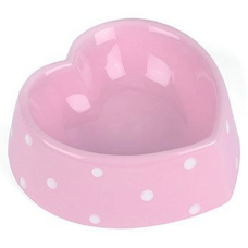 Happypet polka μπώλ σε σχήμα καρδιάς για γάτες,ροζ Happypet polka μπώλ σε σχήμα καρδιάς για γάτες,ροζ