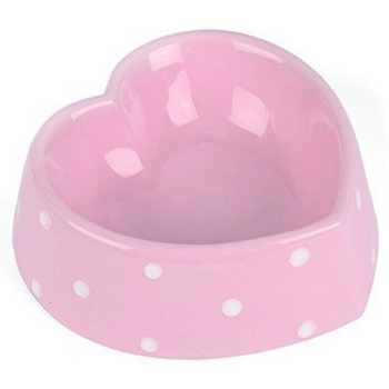 Happypet polka μπώλ σε σχήμα καρδιάς για γάτες,ροζ Happypet polka μπώλ σε σχήμα καρδιάς για γάτες,ροζ