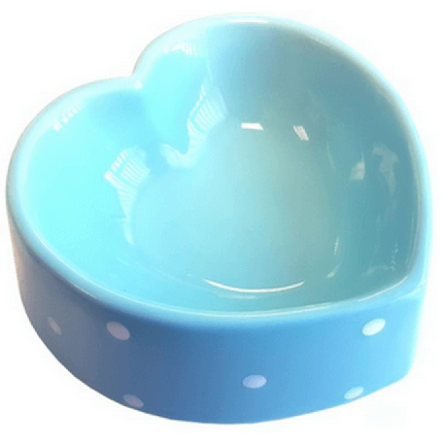 Happypet polka μπώλ σε σχήμα καρδιάς για γάτες,μπλε Happypet polka μπώλ σε σχήμα καρδιάς για γάτες,μπλε
