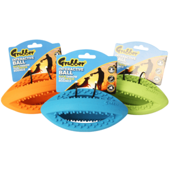 Happypet grubber rugbyball mini,μπάλες διάφορα χρώματα για σκύλους