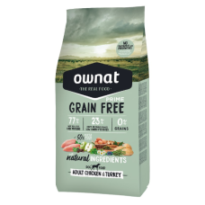 Ownat grain free τροφή σκύλου adult με κοτόπουλο & γαλοπούλα 3kg. Ownat grain free τροφή σκύλου adult με κοτόπουλο & γαλοπούλα 3kg.