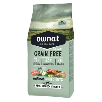 Ownat grain free τροφή σκύλου adult με κοτόπουλο & γαλοπούλα 14kg