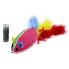 Happypet play time Giant catnip mouse,χρωματιστό ποντίκι από τσόχα Happypet play time Giant catnip mouse,χρωματιστό ποντίκι από τσόχα
