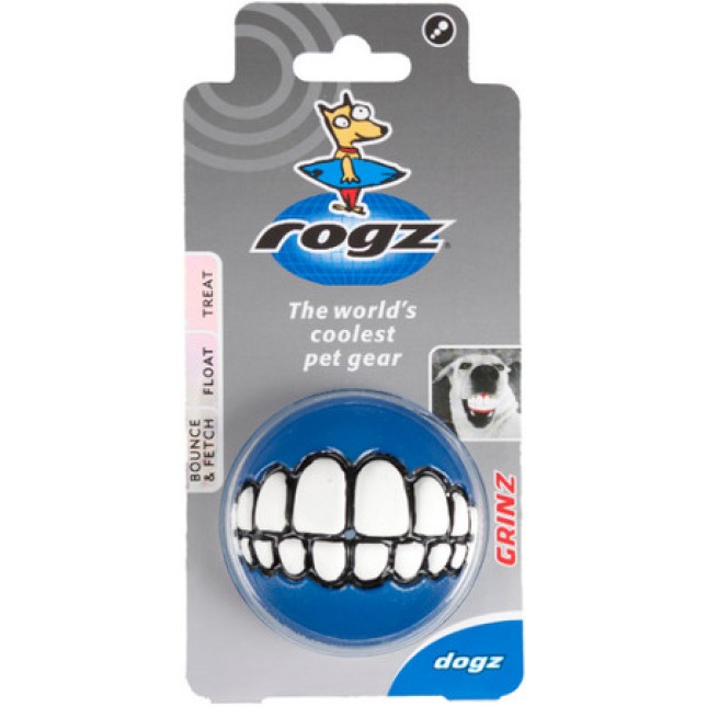 Rogz dogz παιχνίδι σκύλου Treat Grinz ball large μπλε 7,8cm Rogz dogz παιχνίδι σκύλου Treat Grinz ball large μπλε 7,8cm