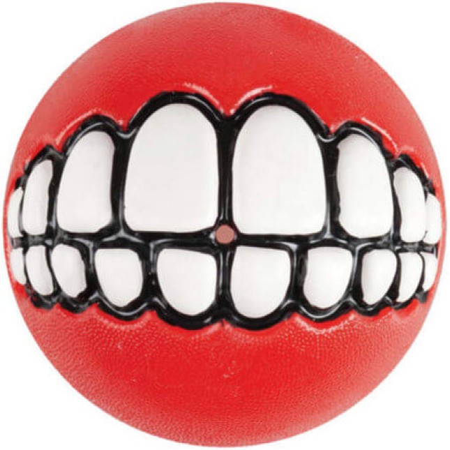 Rogz dogz παιχνίδι σκύλου Treat Grinz ball large κόκκινο 7,8cm Rogz dogz παιχνίδι σκύλου Treat Grinz ball large κόκκινο 7,8cm