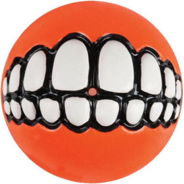 Rogz dogz παιχνίδι σκύλου Treat Grinz ball medium πορτοκαλί 6,4cm Rogz dogz παιχνίδι σκύλου Treat Grinz ball medium πορτοκαλί 6,4cm