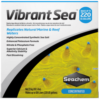 Seachem Vibrant Sea-up to 220 us gal,συμπυκνωμένο μείγμα αλάτων Seachem Vibrant Sea-up to 220 us gal,συμπυκνωμένο μείγμα αλάτων