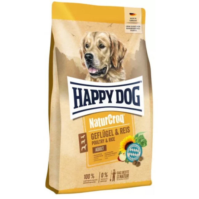 Happy Dog NaturCroq Geflugel τροφή για ενήλικα σκυλιά με κανονικές ενεργειακές απαιτήσεις