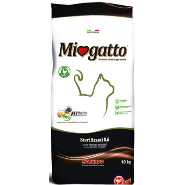 Morando Μiogatto πλήρης τροφή για στειρωμένες γάτες με κοτόπουλο Morando Μiogatto πλήρης τροφή για στειρωμένες γάτες με κοτόπουλο