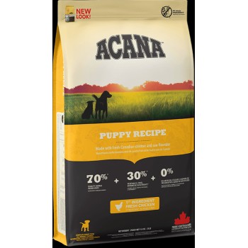 Champion petfoods Acana puppy & junior διατροφή πλούσια σε πρωτεΐνη και λίπος για κουτάβια