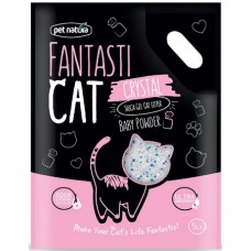 Pet natura fantasticat κρυσταλλική άμμος γάτας με άρωμα baby powder 2kgr-5lt