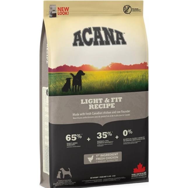 Champion petfoods Acana light & fit με κοτόπουλο & γαλοπούλα 11,4kg