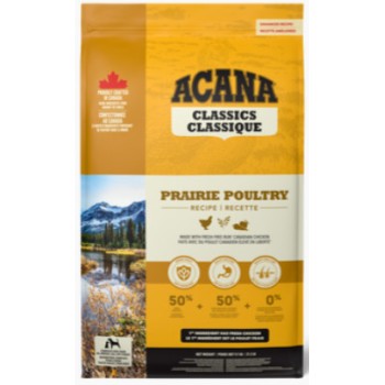 Acana prairie poultry με κοτόπουλο και γαλοπούλα χωρίς σιτηρά υψηλού γλυκαιμικού δείκτη