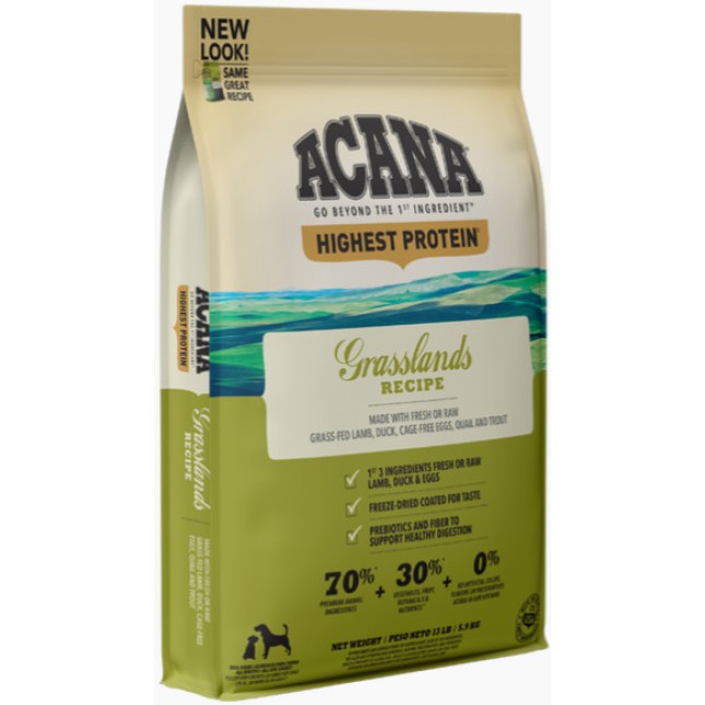 Champion petfoods Acana Grasslands πλήρης τροφή με αρνί & πάπια, για όλους τους σκύλους Champion petfoods Acana Grasslands πλήρης τροφή με αρνί & πάπια, για όλους τους σκύλους