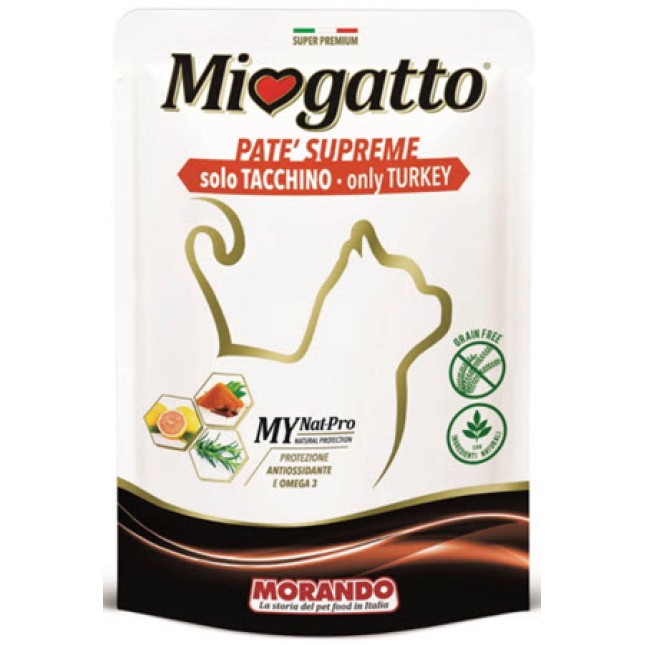 Miogatto pouches pate γαλοπούλα ένα ολοκληρωμένο προϊόν με ένα μόνο τύπο πρωτεΐνης ζωικής προέλευσης Miogatto pouches pate γαλοπούλα ένα ολοκληρωμένο προϊόν με ένα μόνο τύπο πρωτεΐνης ζωικής προέλευσης