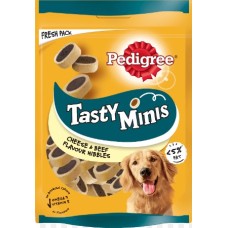 Pedigree tasty minis μπουκίτσες τυρί & μοσχάρι 140gr