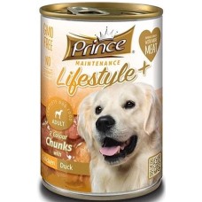 Prince 2 colors Dog με κοτόπουλο & πάπια ιδανικό για χρήση ως μίξ με οποιοδήποτε ξηρό φαγητό 415gr