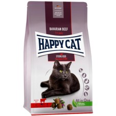 Happy Cat Supreme Sterilised βοδινό, Ρυθμίζει την όρεξη της ενήλικης στειρωμένης γάτας
